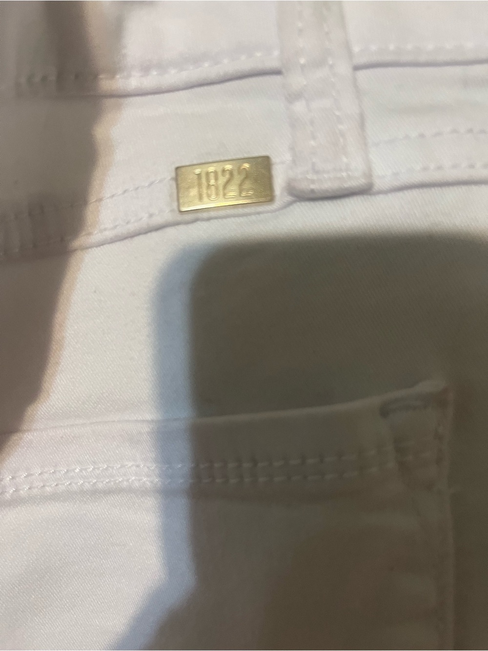 1822 Denim White Straight Leg Jeans with Frayed Hem size 16 - Picture 8 of 8